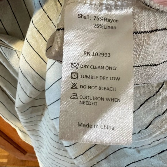 Marissa Webb Collective‎ Tie Waist Linen Midi Dress women size 14 EUC RtR - Picture 14 of 16